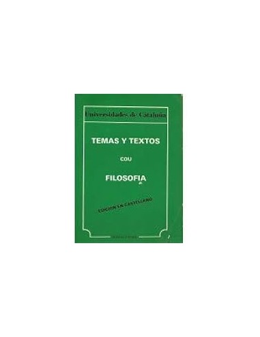 TEMAS Y TEXTOS COU FILOSOFÍA