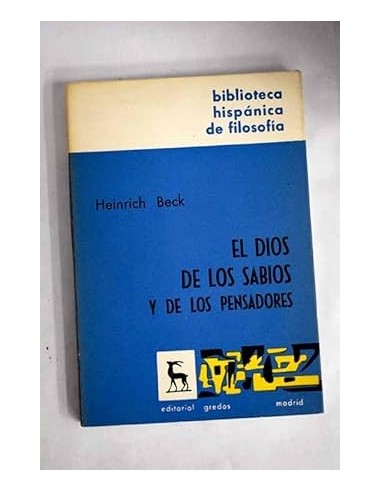 EL DIOS DE LOS SABIOS Y DE LOS...