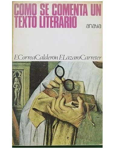 CÓMO SE COMENTA UN TEXTO LITERARIO