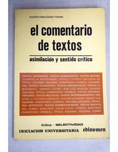 EL COMENTARIO DE TEXTOS