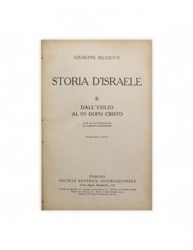 STORIA D´ISRAELE Volume II