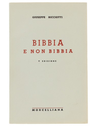 BIBBIA E NON BIBBIA