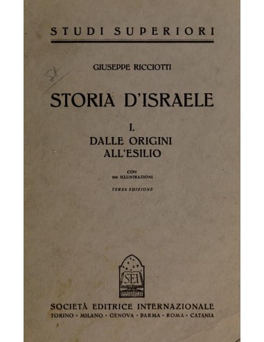 STORIA D´ISRAELE Volume I: Dalle...