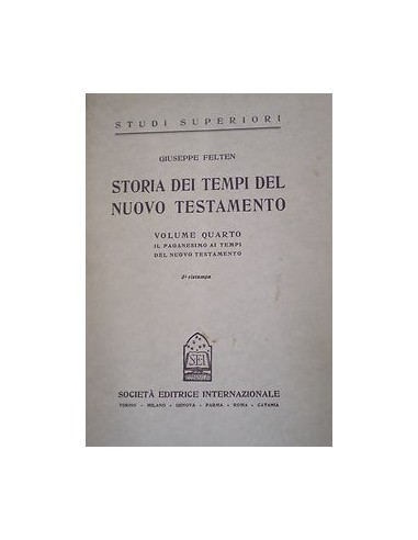 STORIA DEI TEMPI DEL NUOVO TESTAMENTO...