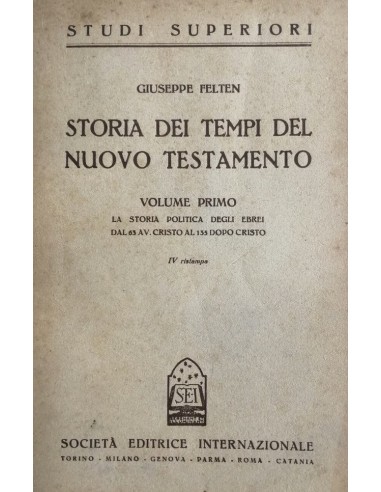 STORIA DEI TEMPI DEL NUOVO TESTAMENTO...