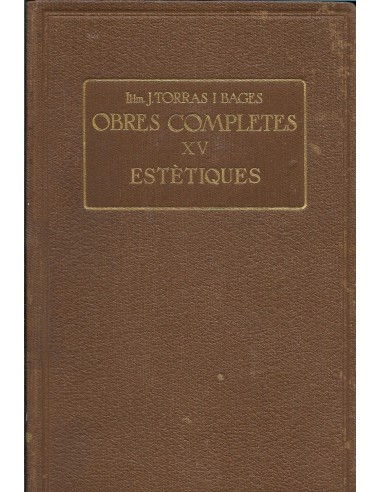 OBRES COMPLETES XV ESTÈTIQUES