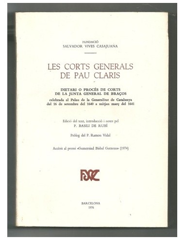 LES CORTS GENERALS DE PAU CLARIS....