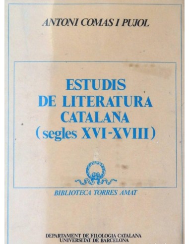 ESTUDIS DE LITERATURA CATALANA...