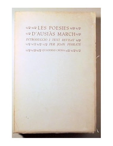 LES POESIES D´AUSIÀS MARCH...