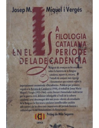 LA FILOLOGIA CATALANA EN EL PERÍODE...