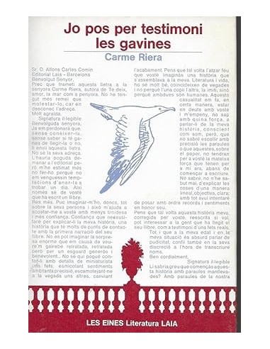 JO POR PER TESTIMONI LES GAVINES