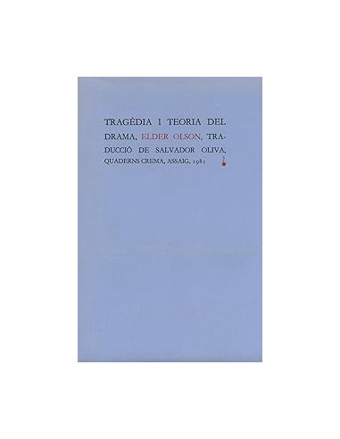 TRAGÈDIA I TEORIA DEL DRAMA
