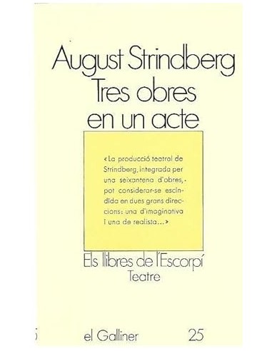 TRES OBRES EN UN ACTE
