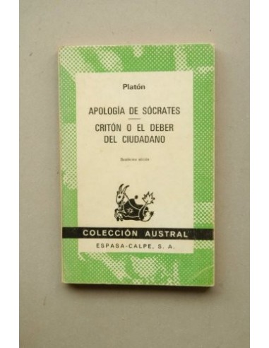 APOLOGÍA DE SÓCRATES,CRITÓN,CARTA VII
