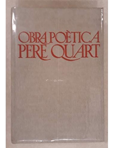 OBRA POÈTICA PERE QUART 1 (Català)