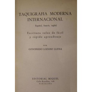 TAQUIGRAFÍA MODERNA INTERNACIONAL