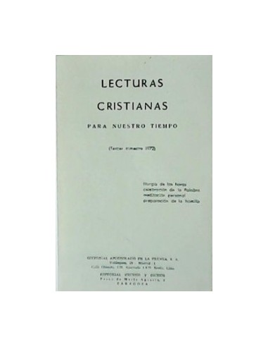 LECTURAS CRISTIANAS PARA NUESTRO...