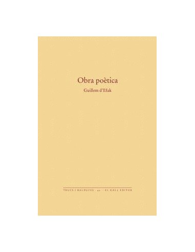 OBRA POÈTICA Proleg de Bernat Nadal