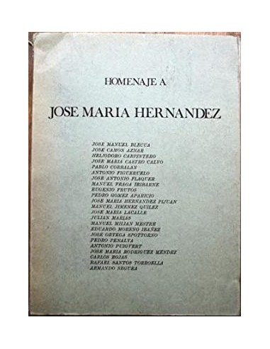 HOMENAJE A JOSÉ MARÍA HERNÁNDEZ