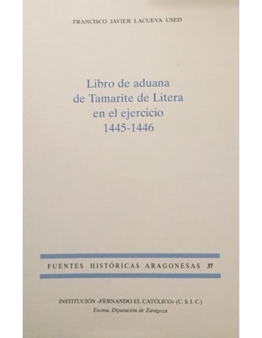 LIBRO DE ADUANA DE TAMARITE DE LITERA...