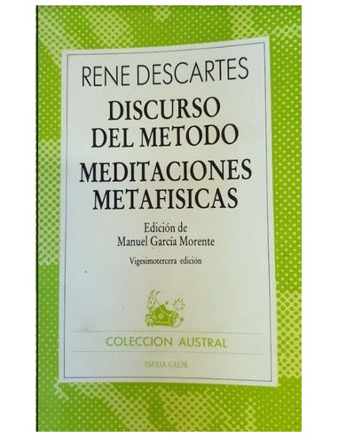 DISCURSO DEL MÉTODO MEDITACIONES...