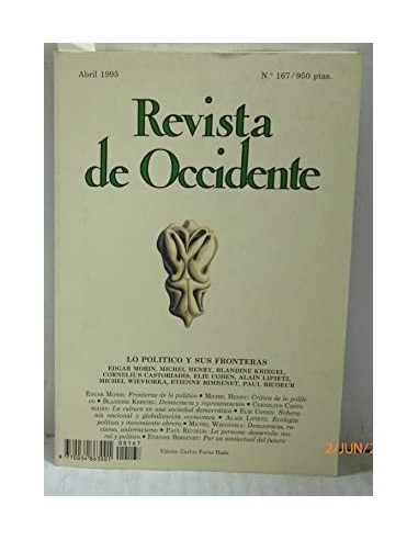 REVISTA DE OCCIDENTE 167 Abril 1995