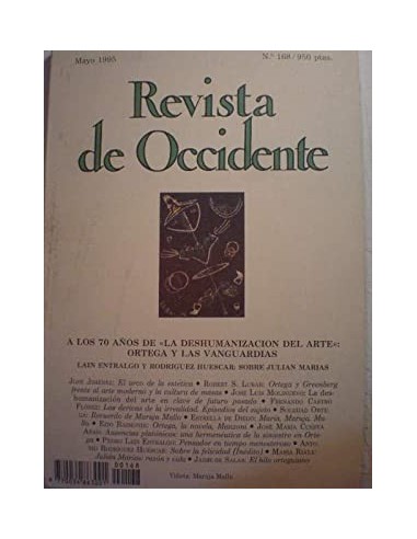 REVISTA DE OCCIDENTE 168 Mayo 1995