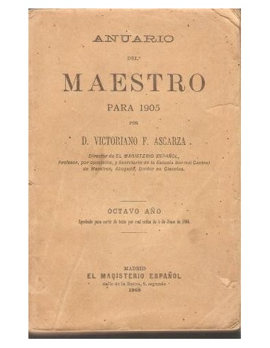 ANUARIO DEL MAESTRO PARA 1905