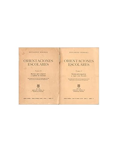 ORIENTACIONES ESCOLARES (Tomos I y II)