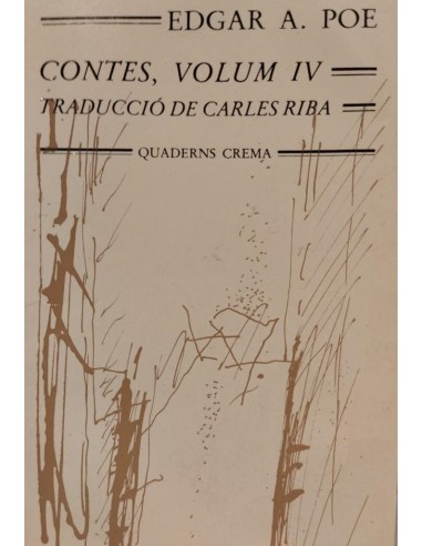 CONTES Volum IV Traducció de Carles Riba