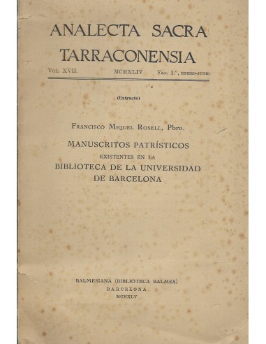 MANUSCRITOS PATRÍSTICOS EXISTENTES EN...