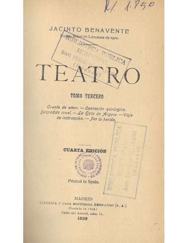 TEATRO III Cuento de amor. Operación...