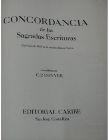 CONCORDANCIA DE LAS SAGRADAS...