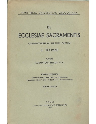 DE ECCLESIAE SACRAMENTIS commentarius...