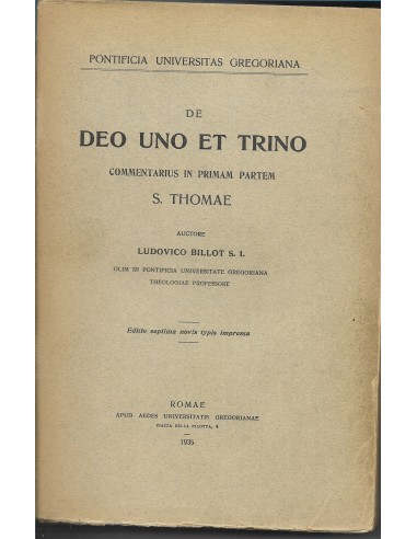 DE DEO UNO ET TRINO commentarius in...