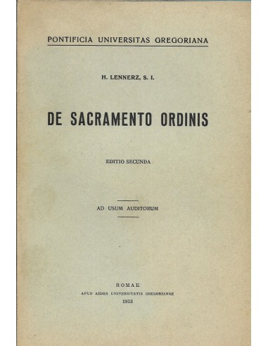 DE SACRAMENTO ORDINIS Editio secunda