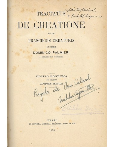 TRACTATUS DE CREATIONE et de...