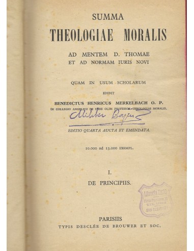 SUMMA THEOLOGIAE MORALIS ad menten...