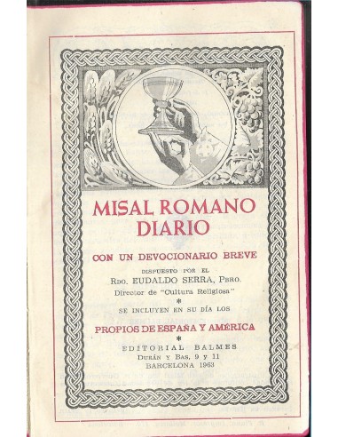 MISAL ROMANO DIARIO Con un...