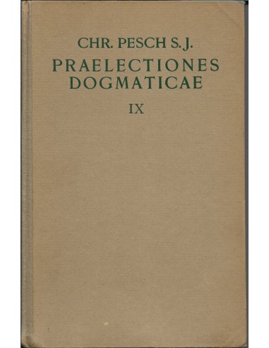 PRAELECTIONES DOGMATICAE IX