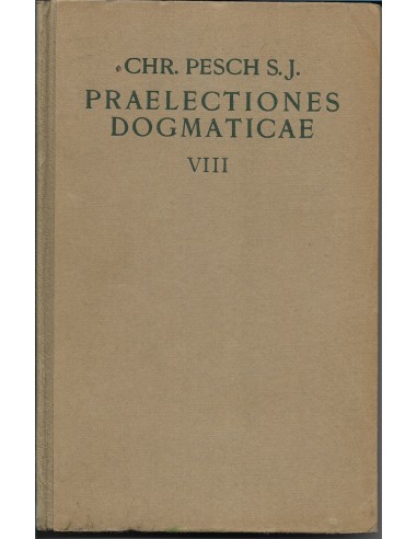 PRAELECTIONES DOGMATICAE VIII