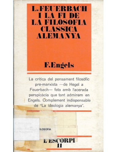 L.FEUERBACH I LA FI DE LA FILOSOFIA...