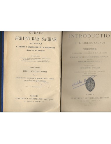 INTRODUCTIO IN U. T. LIBROS SACROS II...