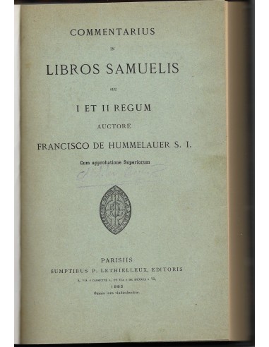 COMMENTARIUS IN LIBROS SAMUELIS SEU I...