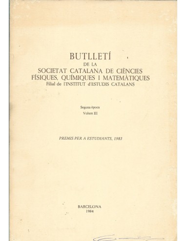 BUTLLETÍ DE LA SCCFQM Premis per a...