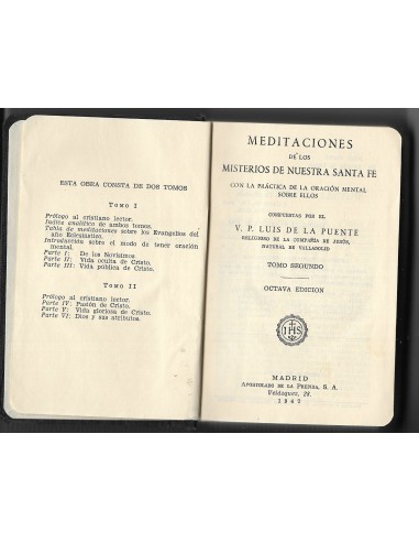 MEDITACIONES de los misterios de...