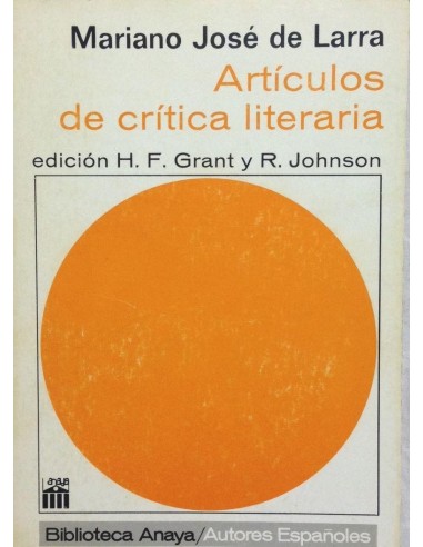 ARTÍCULOS DE CRÍTICA LITERARIA