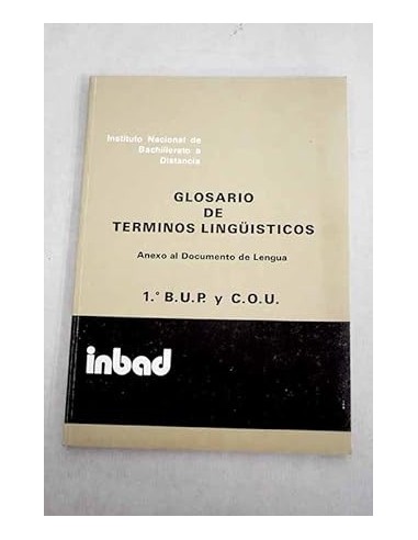 GLOSARIO de términos Lingüisticos...
